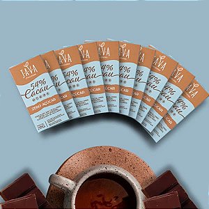 Chocolate zero açúcar meio amargo - 54% CACAU - CAIXA COM 10 UNIDADES 20g - NOVO PESO