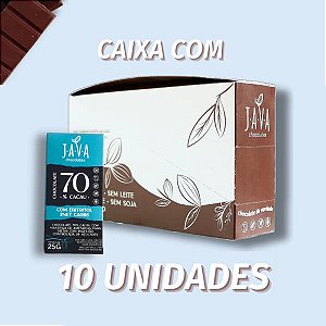 Chocolate 70% Cacau ERITRITOL e Amêndoas 2netcarbs - CAIXA COM 10 UNIDADES 25g