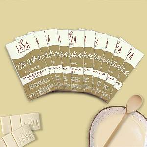 Chocolate Branco vegano OFF WHITE Zero Açúcar - CAIXA COM 10 UNIDADES 20g - NOVO PESO