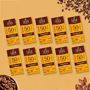 Chocolate 50% cacau MINEIRINHO - CAIXA COM 10 UNIDADES 20g - NOVO PESO