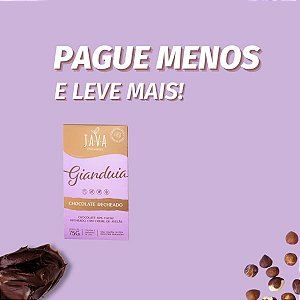 Chocolate RECHEADO creme de avelã - meio amargo - CAIXA COM 6 x 75G