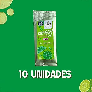 GEL DE CARBOIDRATO Natural Sabor Limão - 10 UNIDADES DE 30g - Puro e Vegano