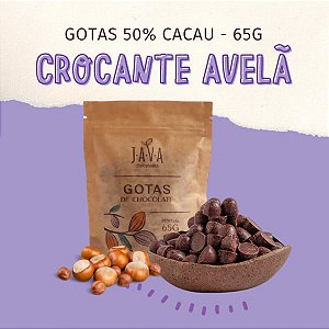 GOTAS 50% cacau CROCANTE AVELÃ - 65 g