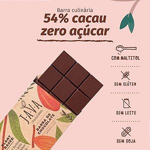 barra de chocolate 54% cacau DIET - 1,010 KG
