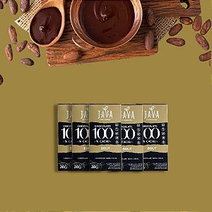 Chocolate 100% Cacau BRUT -PACK 5 tabletes de 20g - NOVO PESO