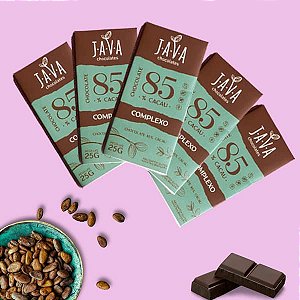 Chocolate 85% cacau Complexo - PACK 5 tabletes 25g