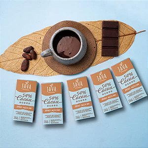 Chocolate zero açúcar meio amargo -  54% CACAU - 5 un. de 20g - NOVO PESO