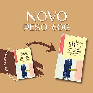 CHOCOLATE 60 g - BRANCO ZERO AÇÚCAR OFF WHITE - NOVO PESO