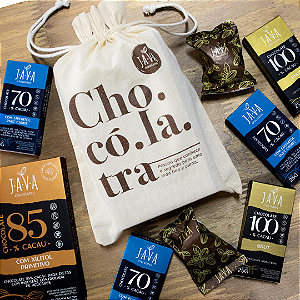 KIT chocolates LOW CARB - Com saquinho de tecido