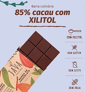 Barra de chocolate LOWCARB com xilitol, 85% cacau - 1kg