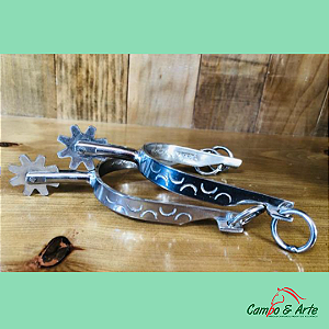 Espora Inox Simples - Roseta Quarto de Milha