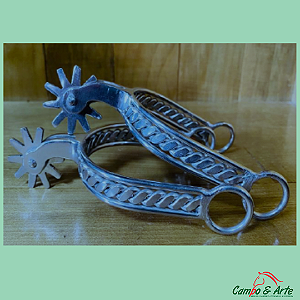 Espora Inox Torcida - Roseta 10 dentes(ZF)5504