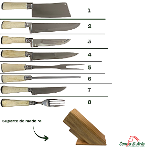 Cepo c/ 8 Peças cb Osso