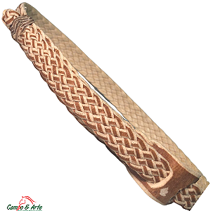 VINCHA TRANÇADA COURO CRU