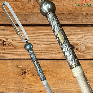 Mango Couro Crú Cabo Alpaca