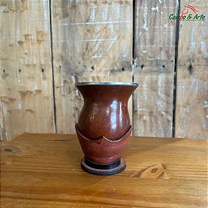 CUIA BOCAL INOX C/SUPOR. COURO