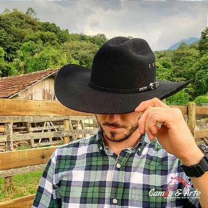 Chapéu Country Feltro Premium Preto