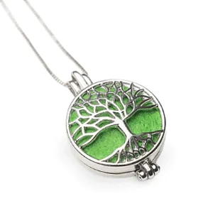 Colar Difusor Aromaterapia Árvore da Vida em Prata – ZEN - Colar Aromático para Óleos Essenciais