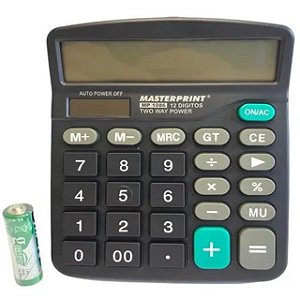 Calculadora De Mesa Escritório 12 Dígitos Visor Grande