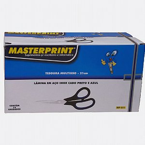 Tesoura Multiuso Profissional Grande 21cm Lâmina Inox - 12 unidades