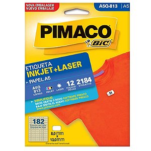 Etiqueta Pimaco Imprimir A5q-813 Ink-jet Laser A5 2184