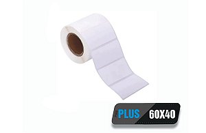 Rolo de Etiquetas Térmicas Adesivas Plus 60x40 (mm) 475 etiquetas por rolo - Zebra, Argox,Elgin...