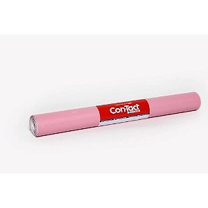 Papel Adesivo Contact Rosa Claro Opaco 45cm X 10 Metros