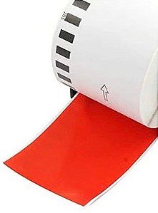 Rolo DK 2205 Vermelha Etiqueta Adesiva 62xmm x 30 metros Compatível Brother QL