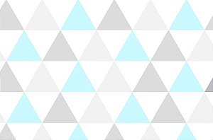 Papel De Parede Adesivo 45cm x 10 metros Triângulo Azul