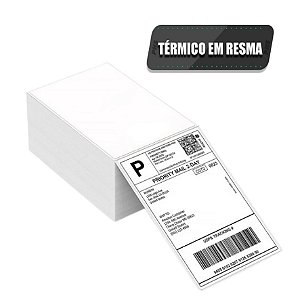 Etiqueta Térmica Adesiva 100x150 (mm) ou 10x15 (cm)- Formato Resma - Pacote com 500 folhas
