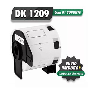 Rolo de Etiqueta Adesiva Dk 1209 ECO com Suporte 62x29 Compatível Brother QL
