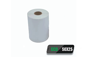 50 rolos de Etiqueta Térmica Adesiva Eco 50x25 2 colunas 2.000 etiquetas por rolo - Zebra