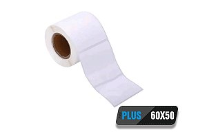 Rolo de Etiqueta Adesiva Térmica Plus 60x50 (mm) 400 etiquetas por rolo - Zebra, Argox, Elgin