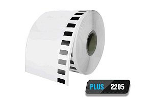 Rolo de Etiqueta Adesiva Plus DK 2205 62mm x 30 metros Compatível Brother QL