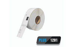 20 Rolos de Etiqueta Adesiva Dk 1201 PLUS Compatível Brother QL 29x90 Rolo com 400 etiquetas