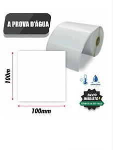 10 rolos de Etiqueta Adesiva BOPP 100x100 (mm) 300 etiquetas por rolo + 5 ribbons Misto Zebra Argox Elgin