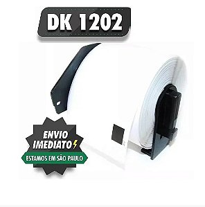 50 rolos de Etiqueta Adesiva Dk 1202 ECO Com 1 Suporte Compatível Brother QL 62x100 300 etiquetas por rolo Dk1202