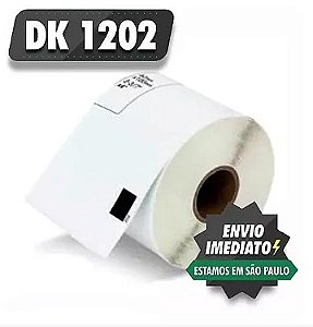 20 rolos de Etiqueta Adesiva Dk 1202 PLUS 62x100 Compatível Brother QL 300 etiquetas por rolo