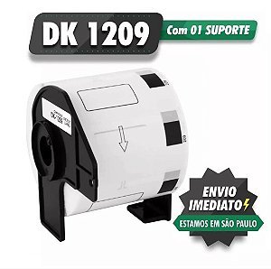 10 rolos de Etiqueta Adesiva Dk 1209 ECO com 1 Suporte 62x29 Compatível Brother QL