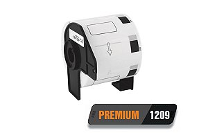 50 rolos de Etiqueta Adesiva Premium Dk 1209 c/ Suporte Compatível Brother QL 62x29 À PROVA D'ÁGUA