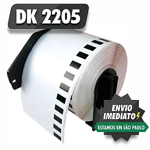 20 rolos de Etiqueta Adesiva Dk 2205 ECO com 1 Suporte Compatível Brother dk2205