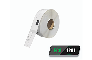 120 Rolos de Etiqueta Adesiva Dk 1201 ECO Compatível Brother QL 29x90 Rolo com 400 etiquetas