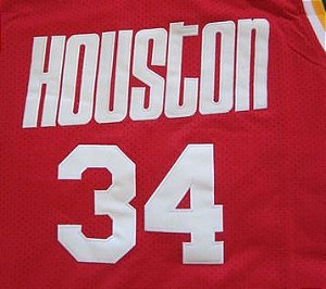 Camiseta Regata Esporte Basquete Classica Houston Hakeen Olajuwon Vermelha