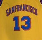 Camiseta Regata Esporte Basquete San Francisco Classica Wilt Chamberlain Amarela