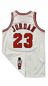 Camiseta Regata Esporte Basquete Chicago Michael Jordan Número 23 Branca