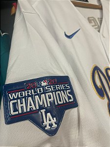 Camisa Nike Esportiva Baseball MLB Los Angeles Dodgers Kershaw  Numero 22 Branca