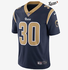 Camisa Esporte Futebol Americano NFL Los Angeles Rams Tod Gurley II Numero 30 Dark Blue