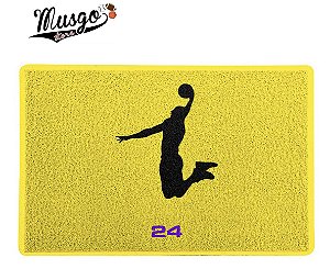 Tapete Esportivo Capacho Kobe Bryant Logo Dunk Amarelo