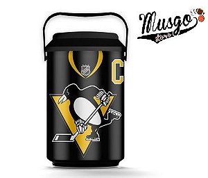 Cooler Esporte Hockey NHL Pittsburgh Penguins Sidney Crosby Numero 87 Preto