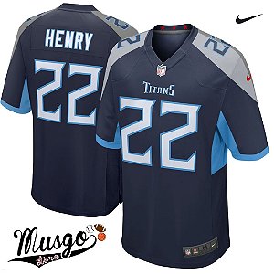 Camisa Nike Esporte Futebol Americano Tennessee Titans Derrick Henry Número 22